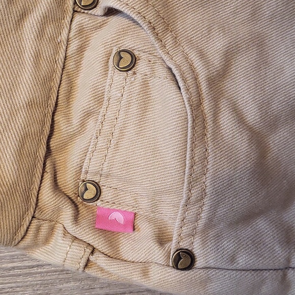 Woman Within 18T Tan denim pants - wide leg - Picture 3 of 5